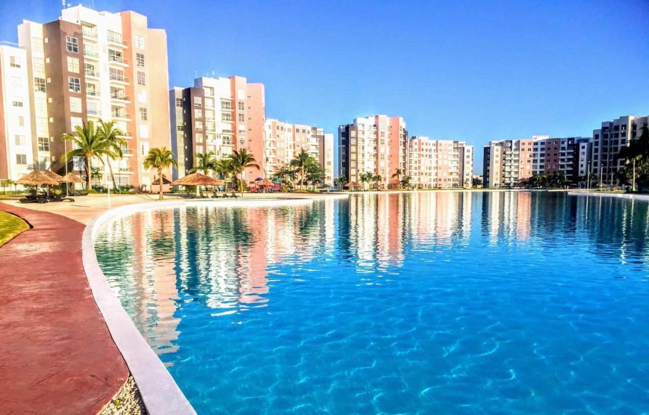 Escape Al Caribe Con Una Vista Impresionante En Pilarita'S Dream Lagoons Cancún Eksteriør billede