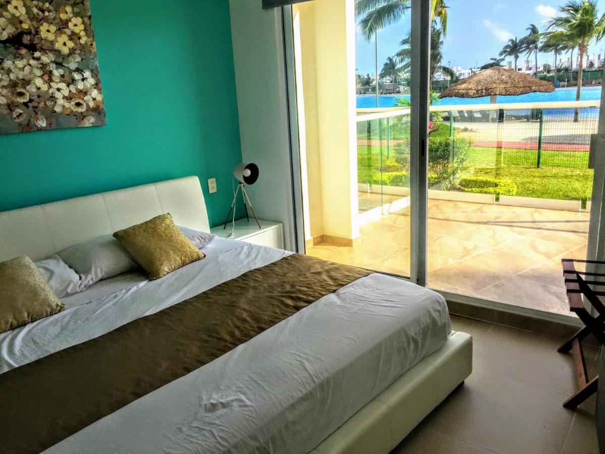 Escape Al Caribe Con Una Vista Impresionante En Pilarita'S Dream Lagoons Cancún Eksteriør billede