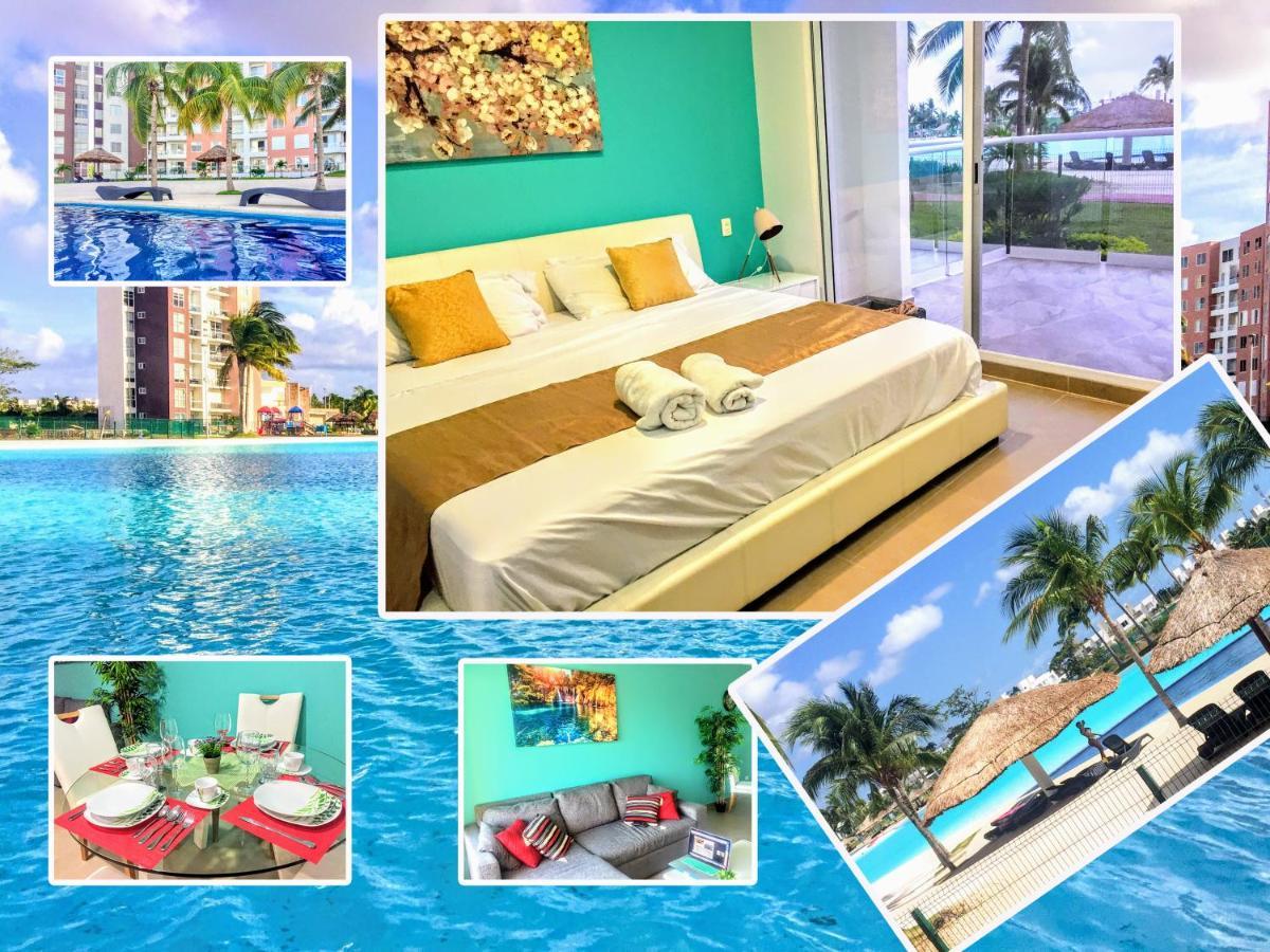 Escape Al Caribe Con Una Vista Impresionante En Pilarita'S Dream Lagoons Cancún Eksteriør billede